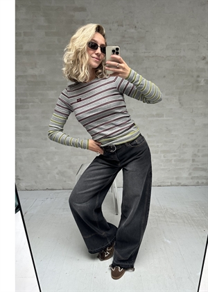 Soft cotton rib long sleeve double layer Port Royale A1040472 Ganni 